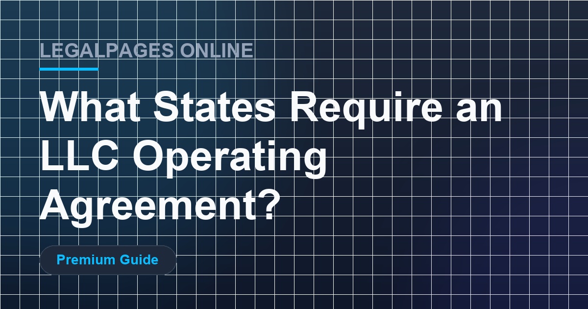 States That Require Operating Agreements